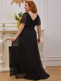 Custom Size Flutter Sleeves Chiffon Empire Waist Bridesmaid Dress Evening Mother of the Bride Dresses