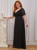 Custom Size Flutter Sleeves Chiffon Empire Waist Bridesmaid Dress Evening Mother of the Bride Dresses