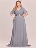Custom Size Flutter Sleeves Chiffon Empire Waist Bridesmaid Dress Evening Mother of the Bride Dresses