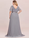 Custom Size Flutter Sleeves Chiffon Empire Waist Bridesmaid Dress Evening Mother of the Bride Dresses