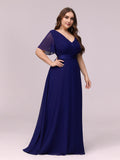 Custom Size Flutter Sleeves Chiffon Empire Waist Bridesmaid Dress Evening Mother of the Bride Dresses