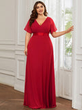 Custom Size Flutter Sleeves Chiffon Empire Waist Bridesmaid Dress Evening Mother of the Bride Dresses
