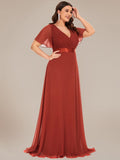 Custom Size Flutter Sleeves Chiffon Empire Waist Bridesmaid Dress Evening Mother of the Bride Dresses