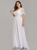 Custom Size Flutter Sleeves Chiffon Empire Waist Bridesmaid Dress Evening Mother of the Bride Dresses