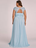 Vestido de dama de honor elegante, largo, de encaje, con mangas cortas, talla personalizada, vestidos de noche formales