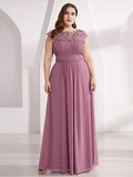 Vestido de dama de honor elegante, largo, de encaje, con mangas cortas, talla personalizada, vestidos de noche formales