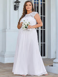 Vestido de dama de honor elegante, largo, de encaje, con mangas cortas, talla personalizada, vestidos de noche formales