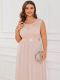 Vestido clásico de dama de honor con escote redondo y espalda en V, corpiño de encaje, vestidos formales de noche, vestidos de fiesta