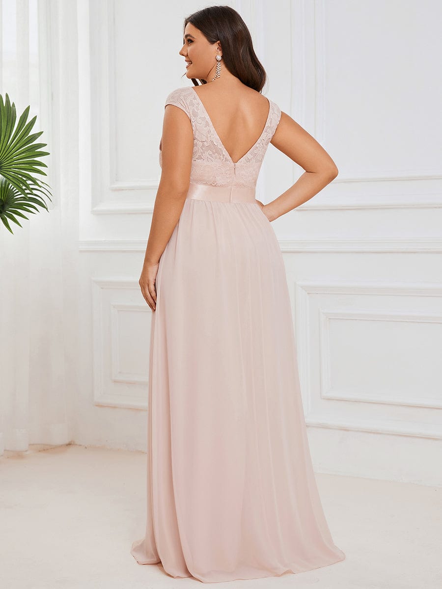 Vestido clásico de dama de honor con escote redondo y espalda en V, corpiño de encaje, vestidos formales de noche, vestidos de fiesta