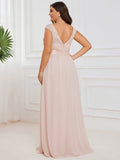 Vestido clásico de dama de honor con escote redondo y espalda en V, corpiño de encaje, vestidos formales de noche, vestidos de fiesta