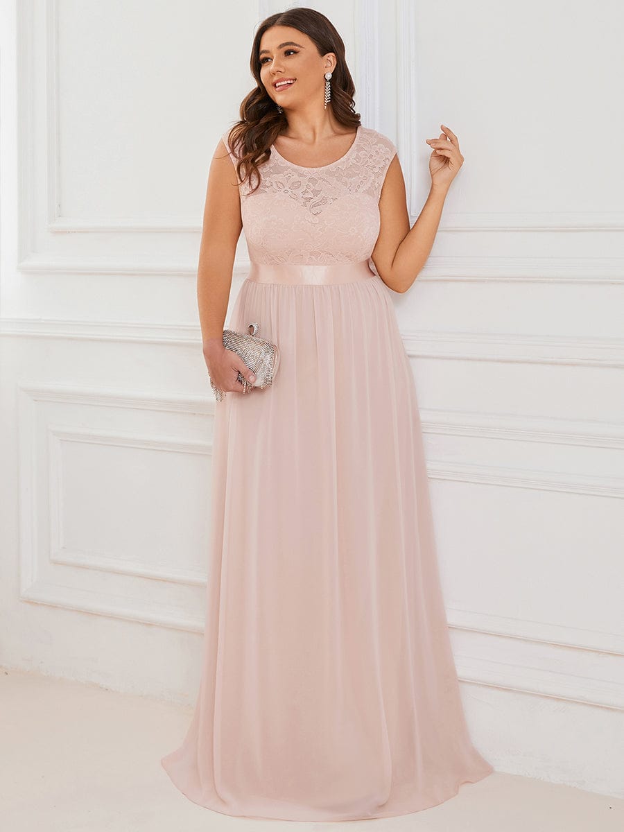 Vestido clásico de dama de honor con escote redondo y espalda en V, corpiño de encaje, vestidos formales de noche, vestidos de fiesta
