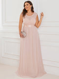Vestido clásico de dama de honor con escote redondo y espalda en V, corpiño de encaje, vestidos formales de noche, vestidos de fiesta