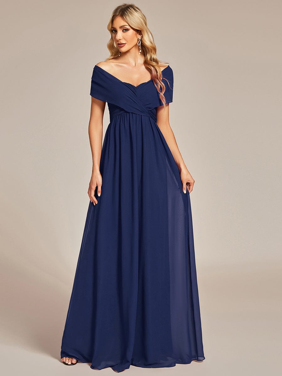 Wandelbares, plissiertes, trägerloses Brautjungfernkleid aus Chiffon mit Bindegürtel