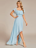 Elegant Chiffon High-Low Off The Shoulder Bridesmaid Dress Prom Evening dresses