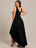 Elegant High-Low Sleeveless Empire Waist Bridesmaid Dress Junior Party Gowns Prom Dresses