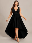 Plus Size Elegant High-Low Sleeveless Empire Waist Bridesmaid Dress Prom Wedding Party Dresses