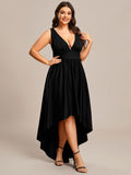 Plus Size Elegant High-Low Sleeveless Empire Waist Bridesmaid Dress Prom Wedding Party Dresses
