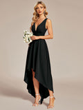 Elegant High-Low Sleeveless Empire Waist Bridesmaid Dress Junior Party Gowns Prom Dresses