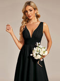 Elegant High-Low Sleeveless Empire Waist Bridesmaid Dress Junior Party Gowns Prom Dresses