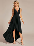 Elegant High-Low Sleeveless Empire Waist Bridesmaid Dress Junior Party Gowns Prom Dresses