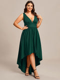 Elegant High-Low Sleeveless Empire Waist Bridesmaid Dress Junior Party Gowns Prom Dresses