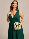 Elegant High-Low Sleeveless Empire Waist Bridesmaid Dress Junior Party Gowns Prom Dresses