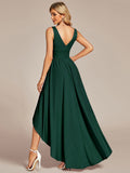 Elegant High-Low Sleeveless Empire Waist Bridesmaid Dress Junior Party Gowns Prom Dresses