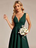 Elegant High-Low Sleeveless Empire Waist Bridesmaid Dress Junior Party Gowns Prom Dresses