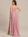 Elegant High-Low Sleeveless Empire Waist Bridesmaid Dress Junior Party Gowns Prom Dresses