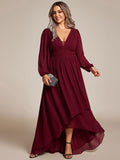 Vestido de dama de honor de gasa midi, largo, plisado y transparente, corte A, para fiesta de graduación