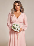 Vestido de dama de honor de gasa midi, largo, plisado y transparente, corte A, para fiesta de graduación