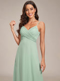 Criss-Cross V-Neck Chiffon Backless A-Line Bridesmaid Dress Wedding Party Dresses