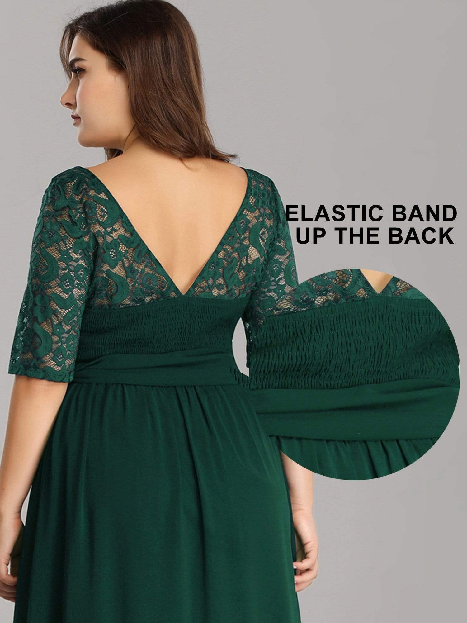 Elegant Lace Bodice Chiffon Maxi Evening Dress with Belt Mother of the bride Dresses Gowns