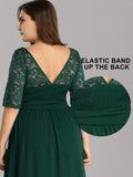 Elegant Lace Bodice Chiffon Maxi Evening Dress with Belt Mother of the bride Dresses Gowns