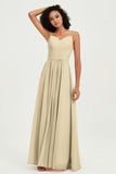 Spaghetti Straps Chiffon Bridesmaid Dresses Ruched Pleated Formal Evening Dress Gowns
