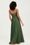 Spaghetti Straps Chiffon Bridesmaid Dresses Ruched Pleated Formal Evening Dress Gowns