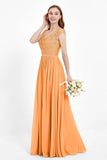Cap Sleeves Ruched Chiffon Bridesmaid Dress Lace Formal Evening Party Dresses Gowns