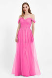 Dancing Night bridal party bridesmaid dress off the shoulder formal evening prom dresses