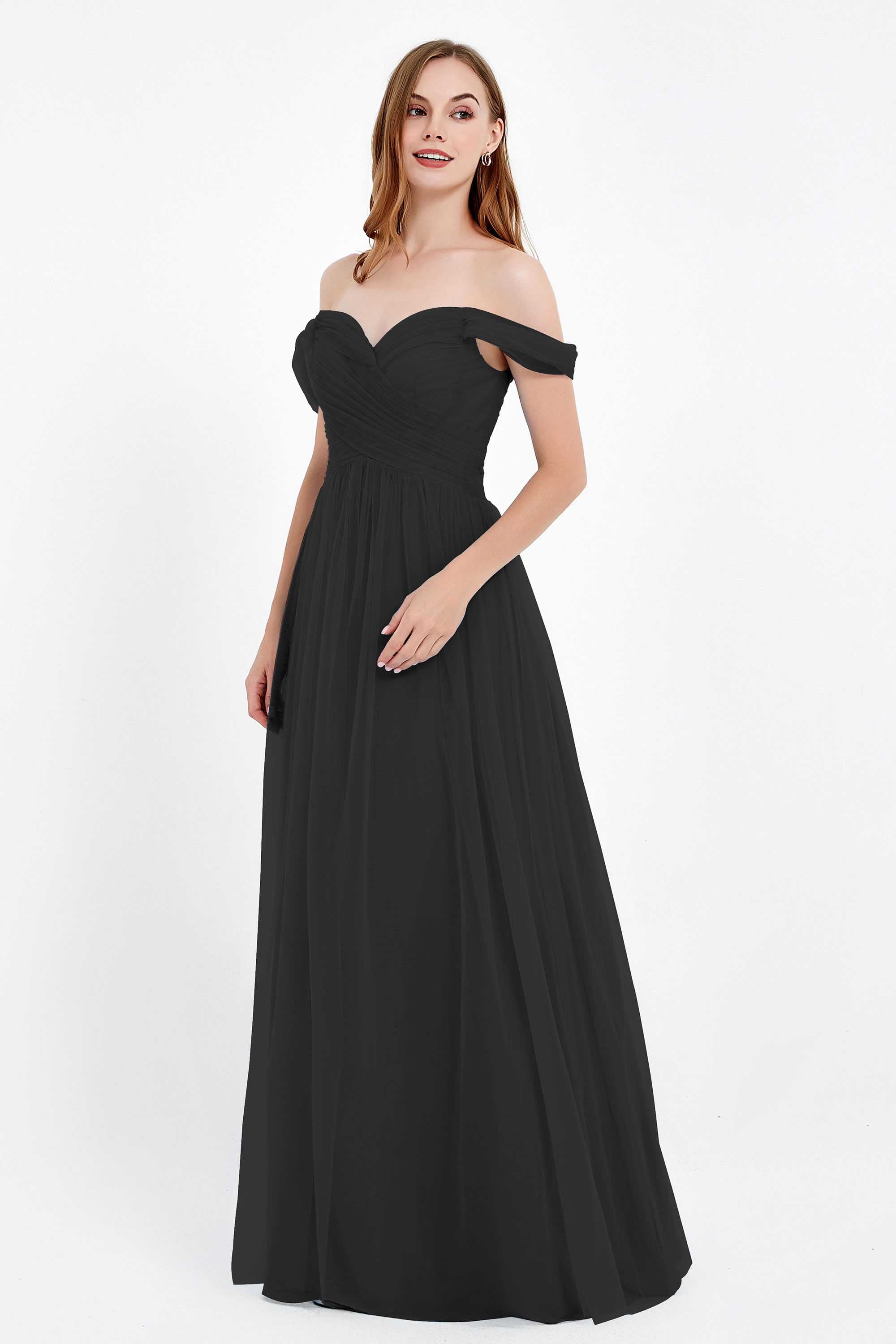 Dancing Night bridal party bridesmaid dress off the shoulder formal evening prom dresses