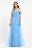 Dancing Night bridal party bridesmaid dress off the shoulder formal evening prom dresses