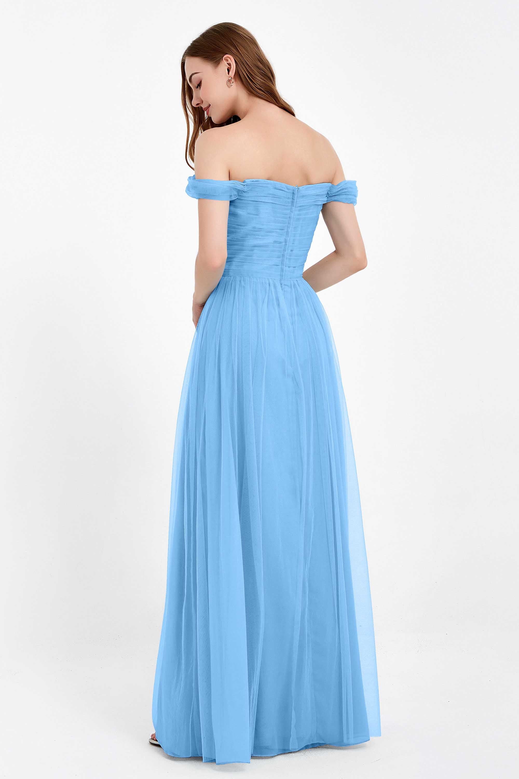 Dancing Night bridal party bridesmaid dress off the shoulder formal evening prom dresses
