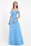 Dancing Night bridal party bridesmaid dress off the shoulder formal evening prom dresses
