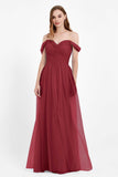 Dancing Night bridal party bridesmaid dress off the shoulder formal evening prom dresses