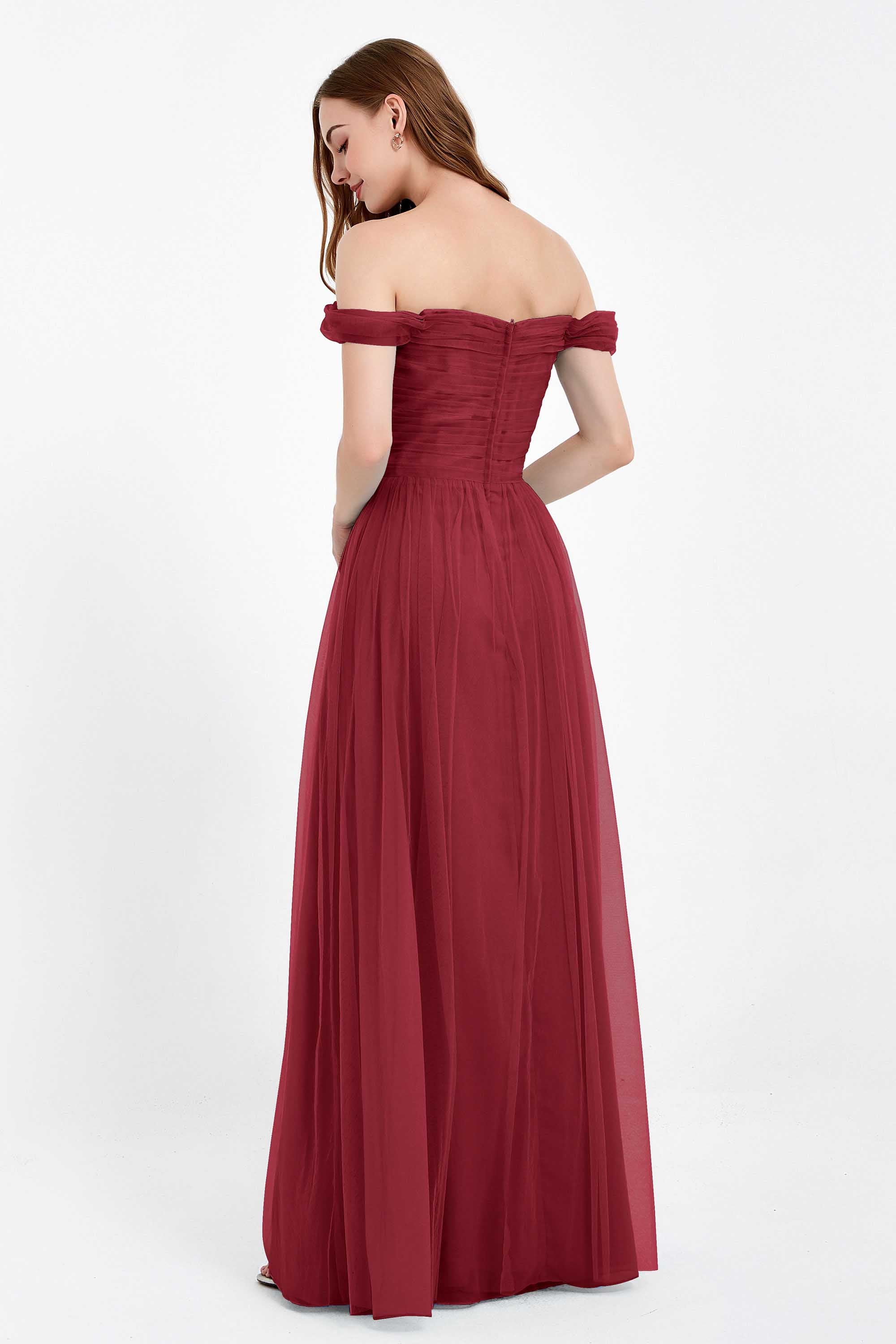 Dancing Night bridal party bridesmaid dress off the shoulder formal evening prom dresses