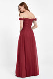 Dancing Night bridal party bridesmaid dress off the shoulder formal evening prom dresses