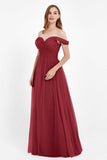 Dancing Night bridal party bridesmaid dress off the shoulder formal evening prom dresses