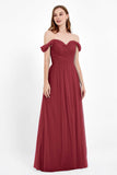 Dancing Night bridal party bridesmaid dress off the shoulder formal evening prom dresses