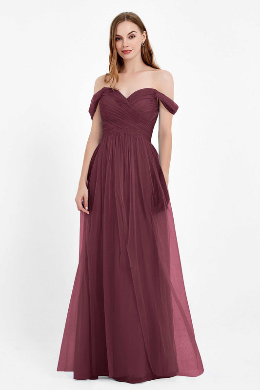Dancing Night bridal party bridesmaid dress off the shoulder formal evening prom dresses