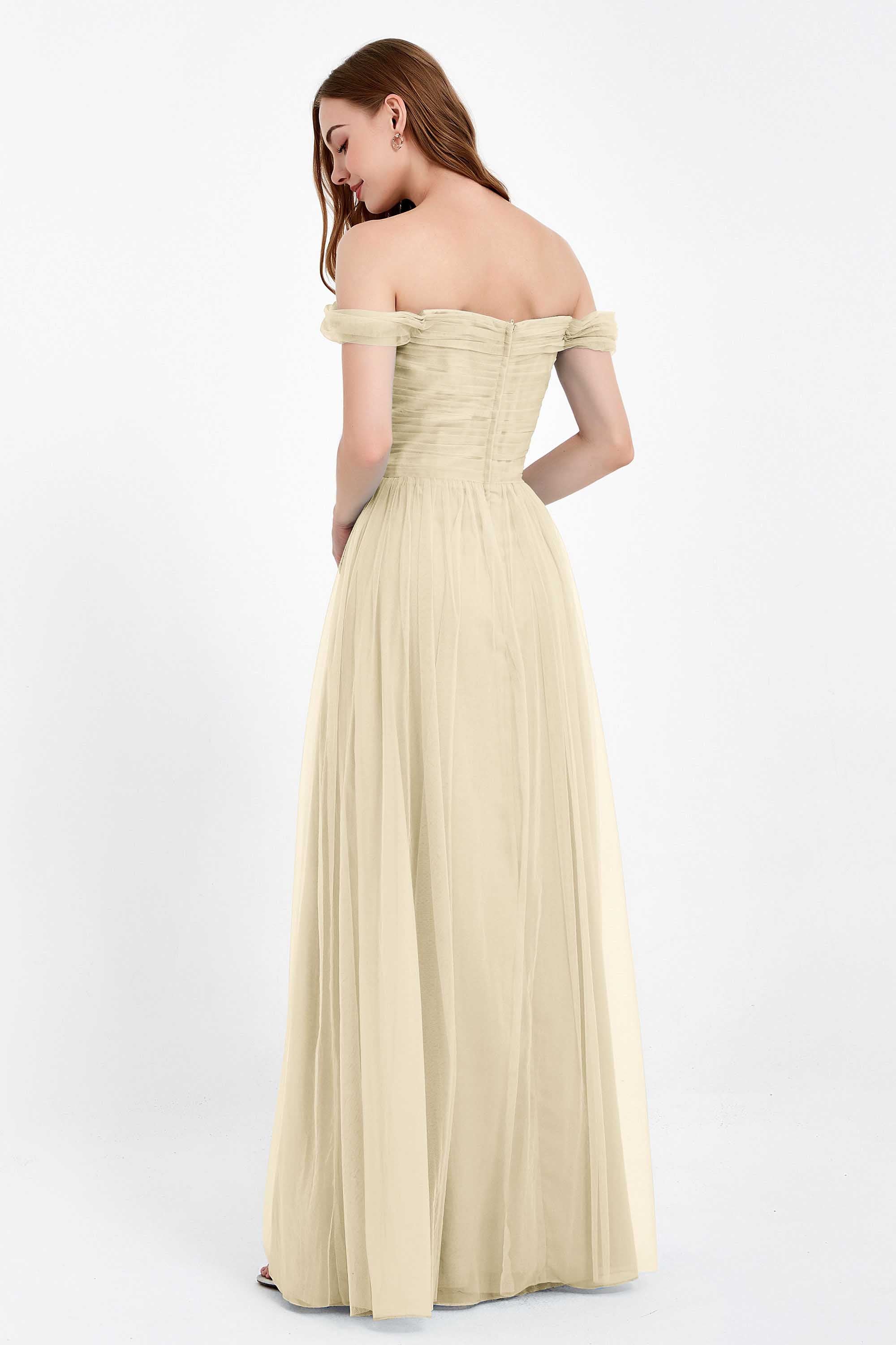 Dancing Night bridal party bridesmaid dress off the shoulder formal evening prom dresses