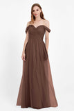 Dancing Night bridal party bridesmaid dress off the shoulder formal evening prom dresses